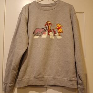 Gray Winnie the Pooh Graphic Crewneck